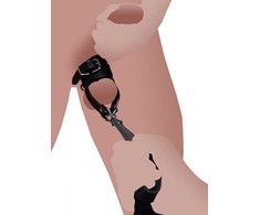 Xr Brands STRICT Adjustable Ball Stretcher with Leash System, Juodas, Universal Size