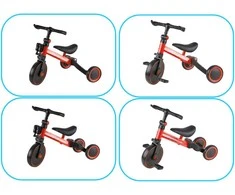 Trike Fix Mini krosinis triratukas 3in1 su pedalais, raudonas