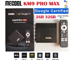 MECOOL KM9 PRO MAX 2/32GB Android 12 TV Box IPTV imtuvas