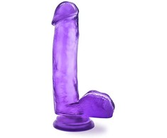 Blush Novelties "B Yours Sweet N Hard 1" Falo imitatorius su siurbtuku, violetinės spalvos, 18 cm