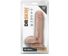 Dreamtoys DR. SKIN DR. JEFFREY 6.5 INCH DILDO WITH BALLS BEIGE