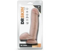 Dreamtoys DR. SKIN DR. MARK 7 INCH DILDO WITH BALLS BEIGE