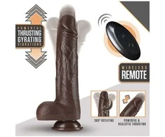 Blush DR. SKIN SILIKONINIS DR. MURPHY 8 colių STUMIAMAS DILDO ŠOKOLADO