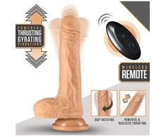 Blush DR. SKIN SILIKONINIS DR. Pilkas 7 COLIŲ STUMIANTIS DILDO VANILINIS