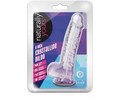 Dreamtoys Blush NATŪRALIAI JŪSŲ 6 colių KRISTALINIS DILDO AMETISTAS