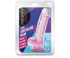 Dreamtoys Blush NATŪRALIAI JŪSŲ 6 colių KRISTALINĖ DILDO ROŽĖ