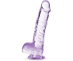 Dreamtoys Blush NATŪRALIAI JŪSŲ 6 colių KRISTALINIS DILDO AMETISTAS