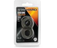 Blush STAY HARD COCK RING IR RUTULIŲ DIRŽELĖ Juodas
