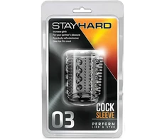Blush Skaistalai STAY HARD COCK SLEEVE 03 CLEAR