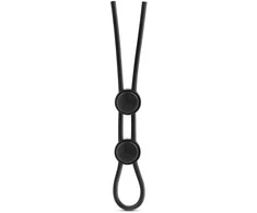 Blush Skaistalai STAY HARD DOUBLE LOOP COCK RING Juodas