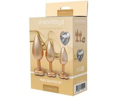 Dreamtoys BLIZGANTIS MEILĖS PERLO AUKSO KIŠTUKŲ RINKINYS