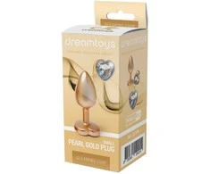 Dream Toys Blizgantis Love Pearl auksinis kištukas Analinis kištukas S