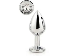 Dream Toys GLEAMING LOVE Sidabrinis PLUG MEDŽIAGA