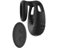 Dreamtoys RAMROD Galingai vibruojantis varpos žiedas su nuotoliniu valdymu