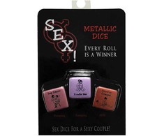 Kheper Games Intimate Metallic Dice Set for Couples - 3-Piece Game