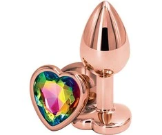 Ns novelties GALINĖ TURTAS ROSE GOLD HEART S RAINBOW