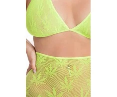 Pink Lipstick Lingerie Rožinė Lipstick Lingerie ALL ABOUT LEAF BRA SET GRN, PLUS SIZE