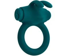 Evolved Playboy Pleasure – Bunny Buzzer Cockring – žalsvai mėlyna