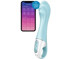 Satisfyer Air Pump Vibrator 5+ šviesiai mėlynas pompinis vibratorius