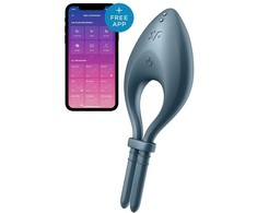 Satisfyer Bullseye Adjustable Vibrating Ring with App Control Juodas