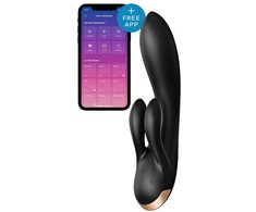 Vibrator-Double Flex Satisfyer Connect programa (juoda)
