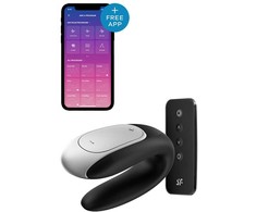 SATISFYER DOUBLE FUN CONNECT APP Juodas