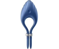 Satisfyer Duelist Mėlyna vibruojantis penio žiedas