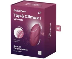 Vibratorius Satisfyer Tap &amp; Climax 1 su Raudonojo sriegimo funkcija