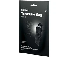 Satisfyer Treasure Bag, maišelis M Juodas dalykėliams laikyti