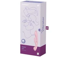 Satisfyer Triple Oh Flexible Silicone Rabbit System, Rechargeable IPX7