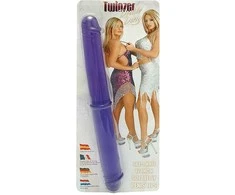 Seven creations dvigubo įsiskverbimo lankstus violetinis dildas 30 cm