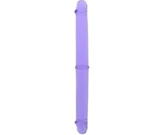 Seven creations dvigubo įsiskverbimo lankstus violetinis dildas 30 cm