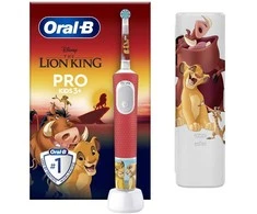 Elektrinis dantų šepetėlis ORAL-B Pro Kids 3+ Lion King + dėklas
