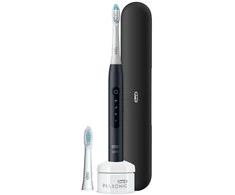 BRAUN S411.526.3X juodas Pulsonic Slim Luxe 4500 Matte Juodas dantų šepetėlis
