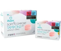 Tamponinis-BEPPY SOFT &amp; COMFORT TAMPON WET 2Vnt