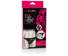 CalExotics 10-Function Intimate Lace Thong with Removable Bullet - Juodas