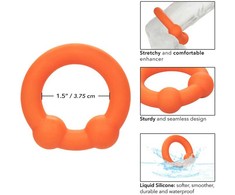 Oranžinis CalExotics Alpha Dual Support Ring Oranžinis - Flexible Liquid Silicone, 3.75 cm
