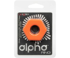 Oranžinis CalExotics Alpha Prolong Liquid Silicone Hexagonal Ring Oranžinis 2 cm