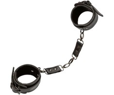 CalExotics Euphoria Vegan Leather Ankle Cuffs, Adjustable, Juodas