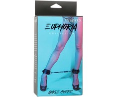 CalExotics Euphoria Vegan Leather Ankle Cuffs, Adjustable, Juodas