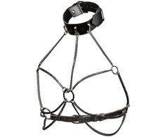 CalExotics Euphoria Multi Chain Collar Harness, Adjustable Vegan Leather