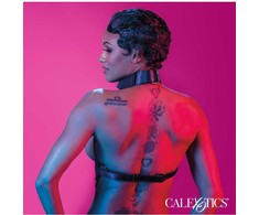 CalExotics Euphoria Multi Chain Collar Harness, Adjustable Vegan Leather