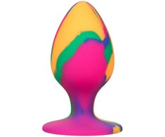 CalExotics Cheeky Large Plug Tie-Dye Silicone, Suction Cup, 9 cm