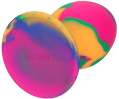 CalExotics Cheeky Large Plug Tie-Dye Silicone, Suction Cup, 9 cm