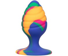 CalExotics Cheeky Medium Swirl Plug Silicone Tie-Dye 7.5cm