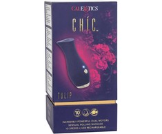 CalExotics Chic Tulip Mėlyna - 10-Mode Atsparus vandeniui Massager, 11.5 cm