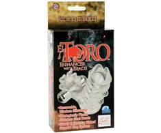 CalExotics El Toro Enhancer With Beads - Transparent Silicone Ring &amp; Vibrating System