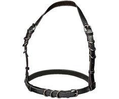 CalExotics Euphoria Halter Buckle Harness Juodas - Adjustable Vegan Leather