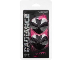 CalExotics Radiance Heart Gem Shields Reusable Adhesive - Sidabrinis Glitter