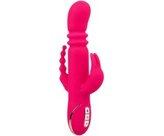 CalExotics Jack Rabbit Signature Heated Silicone Triple Fantasy Rožinė